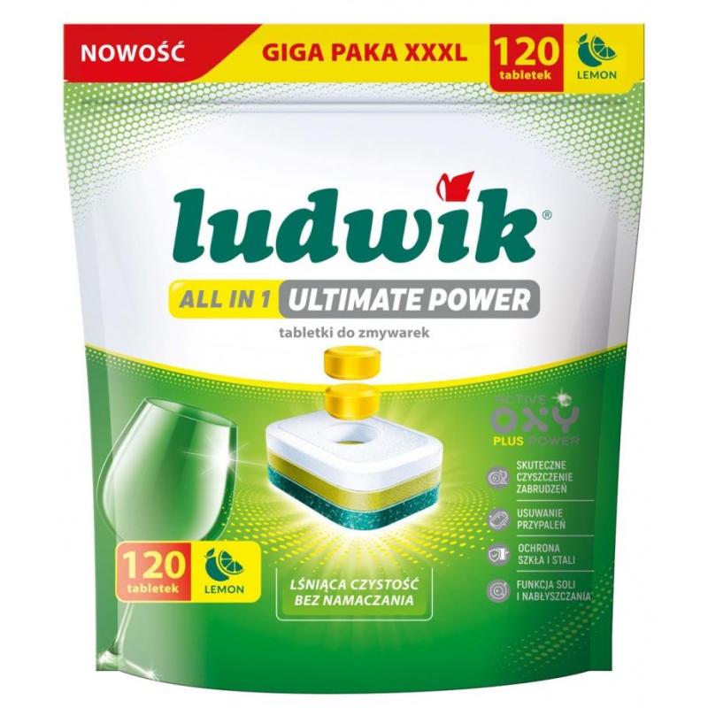 Tabletki do zmywarek All in 1 Ultimate Power LUDWIK, 120 szt., lemon