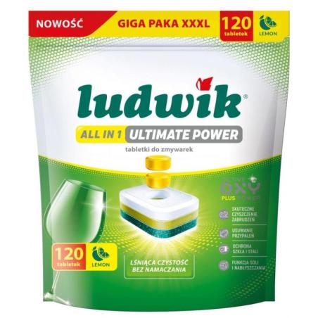 Tabletki do zmywarek All in 1 Ultimate Power LUDWIK, 120 szt., lemon
