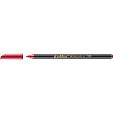 PAKIET Pisak z cienką końcówką e-1200 EDDING, 1-3mm, metaliczny czerwony