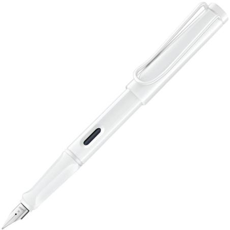 Pióro wieczne LAMY Safari 0B1 All White, 6 kolorowych pierścieni, stalówka F, białe