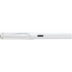 Pióro wieczne LAMY Safari 0B1 All White, 6 kolorowych pierścieni, stalówka F, białe