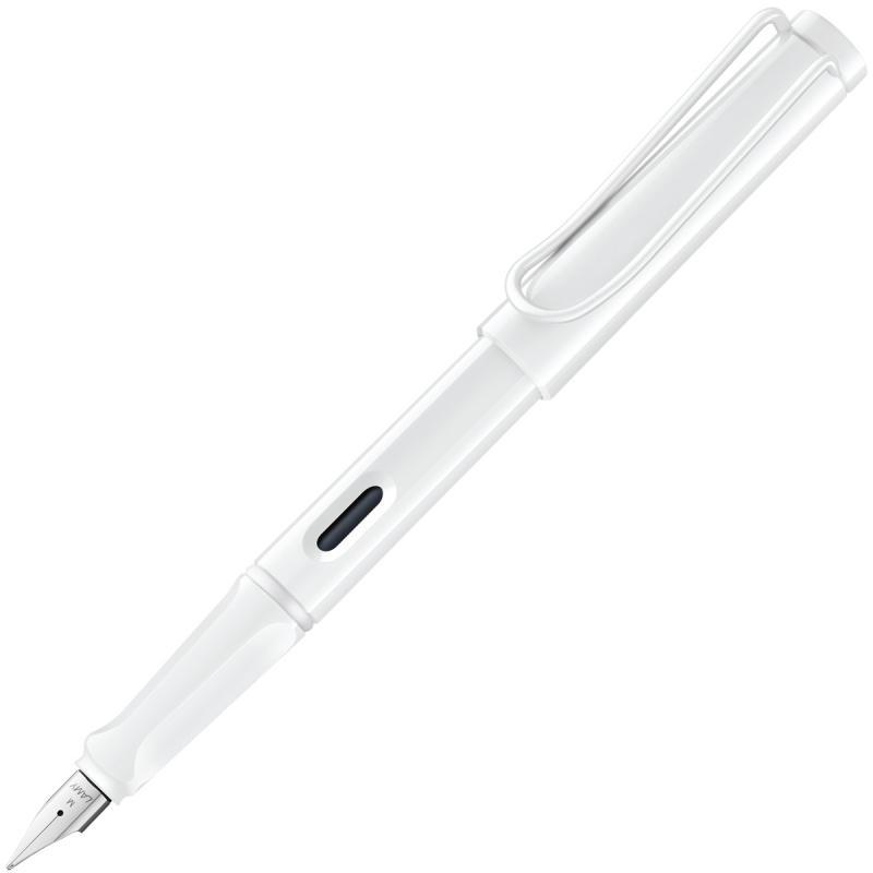 Pióro wieczne LAMY Safari 0B1 All White, 6 kolorowych pierścieni, stalówka M, białe