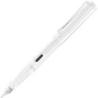 Pióro wieczne LAMY Safari 0B1 All White, 6 kolorowych pierścieni, stalówka M, białe
