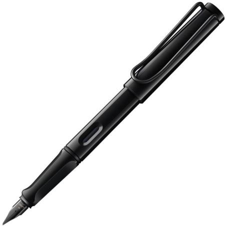 Pióro wieczne LAMY Safari 0B2 All Black, 6 kolorowych pierścieni, stalówka EF, czarne