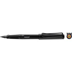 Pióro wieczne LAMY Safari 0B2 All Black, 6 kolorowych pierścieni, stalówka EF, czarne