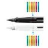 Pióro wieczne LAMY Safari 0B2 All Black, 6 kolorowych pierścieni, stalówka M, czarne