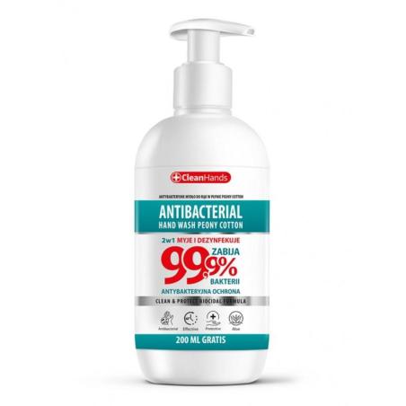Antybakteryjne mydło w płynie CLEANHANDS, 300ml + 200ml