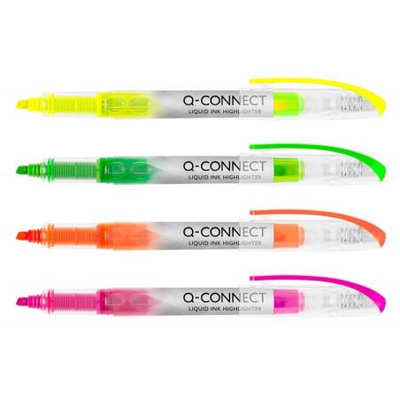 Zestaw zakreślaczy Q-CONNECT, 1–4mm, 4 szt., mix kolorów