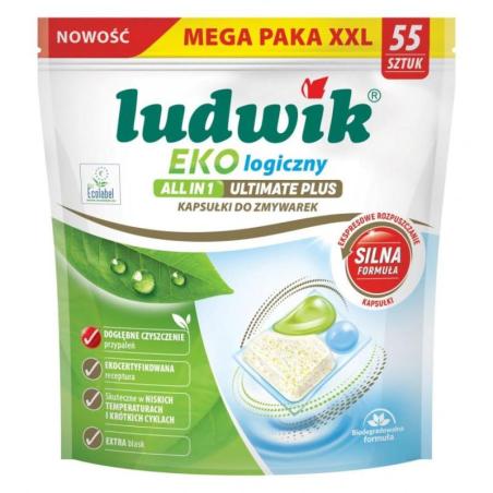 Ekologiczne kapsułki do zmywarek All in 1 Ultimate Plus LUDWIK, 55 szt.