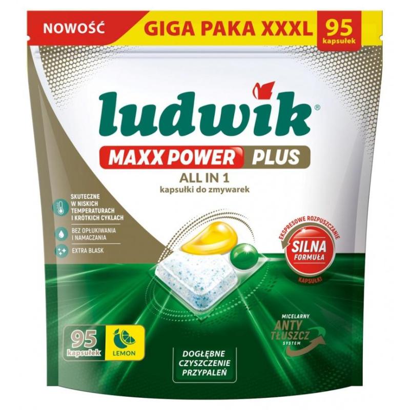 Kapsułki do zmywarek Maxx Power LUDWIK, 95 szt., lemon