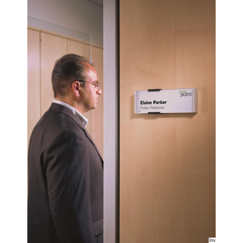 Tabliczka informacyjna Durable INFO SIGN 52.5x149mm z aluminium i osłoną akrylową