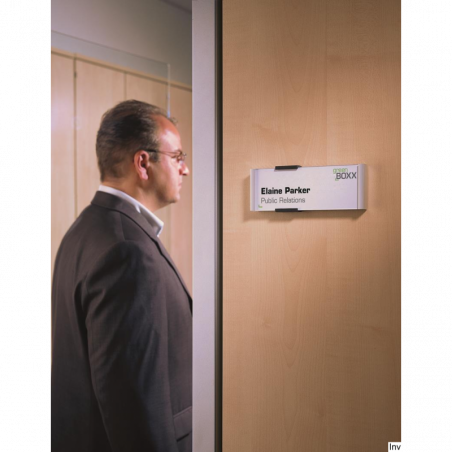 Tabliczka informacyjna Durable INFO SIGN 52.5x149mm z aluminium i osłoną akrylową