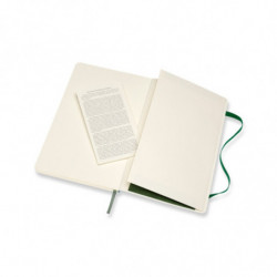 Notes MOLESKINE L (13x21cm) w linie, miękka oprawa, myrtle green, 192 strony, zielony