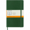 Notes MOLESKINE L (13x21cm) w linie, miękka oprawa, myrtle green, 192 strony, zielony