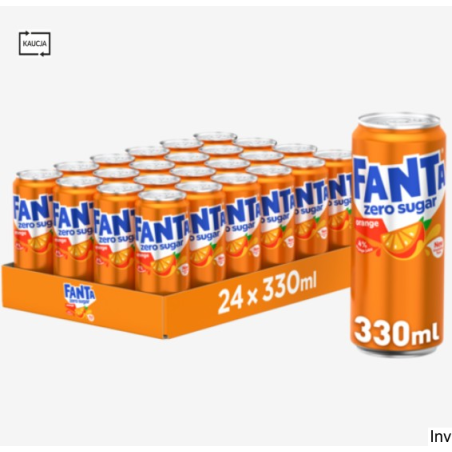 Napój FANTA ZERO 0.33L PUSZKA (24szt.) KAUCJA