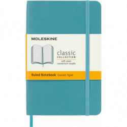 Notes MOLESKINE P (9x14 cm) w linie, miękka oprawa, reef blue, 192 strony, niebieski