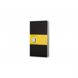 Zestaw 3 Zeszytów MOLESKINE Cahier Journals P (9x14cm) w kratkę, 64 strony, czarny