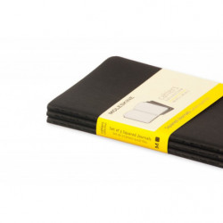Zestaw 3 Zeszytów MOLESKINE Cahier Journals P (9x14cm) w kratkę, 64 strony, czarny