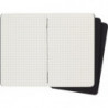Zestaw 3 Zeszytów MOLESKINE Cahier Journals P (9x14cm) w kratkę, 64 strony, czarny