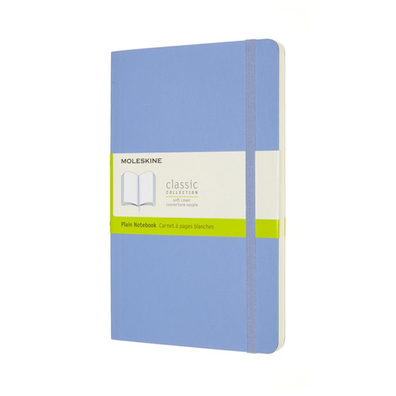Notes MOLESKINE Classic L (13x21 cm) gładki, miękka oprawa, hydrangea blue, 192 strony, niebieski
