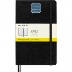 Notes MOLESKINE Classic L (13x21cm) w kratkę, twarda oprawa, 400 stron, czarny