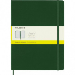 Notes MOLESKINE Classic XL (19x25cm) w kratkę, twarda oprawa, myrtle green, 192 strony, zielony