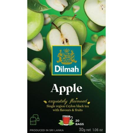 Herbata DILMAH, czarna, jabłko, 20 torebek