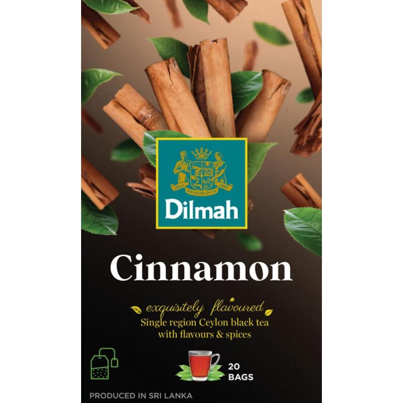 Herbata DILMAH, czarna, cynamon, 20 torebek