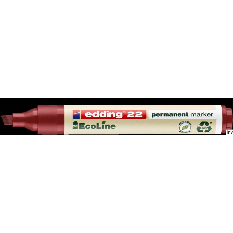 Edding marker permanentny ekologiczny ścięta końcówka czerwony 10 sztuk