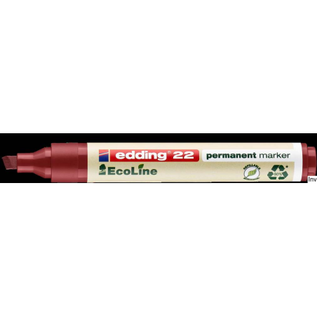 Edding marker permanentny ekologiczny ścięta końcówka czerwony 10 sztuk