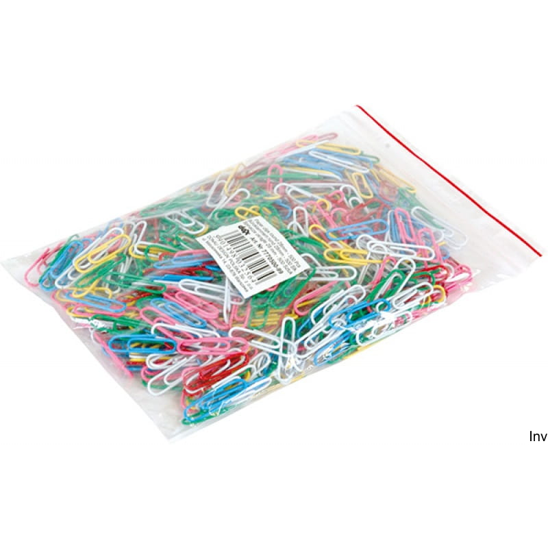 Spinacze okrągłe Office Products 28mm, 500 sztuk, mix kolorów w woreczku
