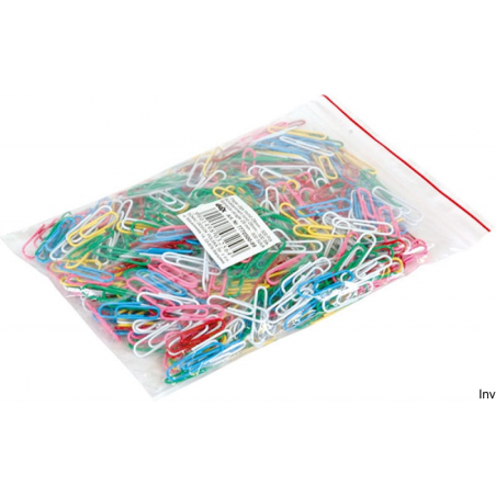 Spinacze okrągłe Office Products 28mm, 500 sztuk, mix kolorów w woreczku