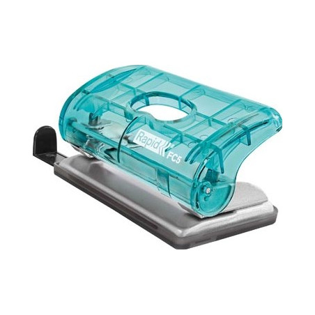 Dziurkacz mini Rapid Colour Breeze FC5, niebieski, do 10 kartek, 5 lat gwarancji