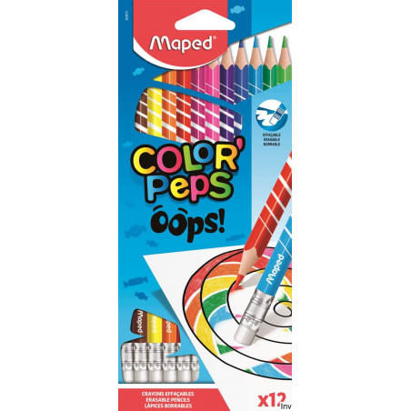 Maped Kredki trójkątne ścieralne Color'Peps 12 sztuk