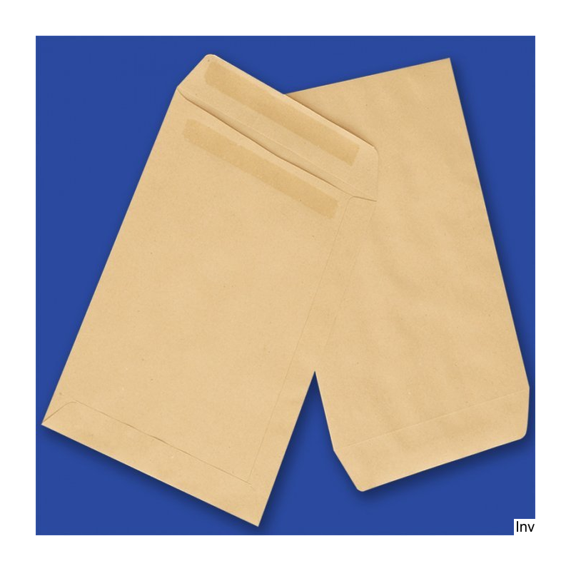 Koperty samoklejące B4 brązowe NC, 250 x 353 mm, opakowanie 25 sztuk