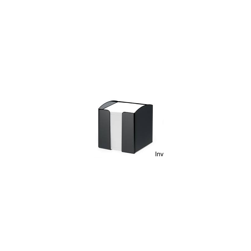 Pojemnik Durable z 800 czarnymi karteczkami 90x90 mm, wymiary 100x105x100 mm