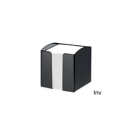 Pojemnik Durable z 800 czarnymi karteczkami 90x90 mm, wymiary 100x105x100 mm