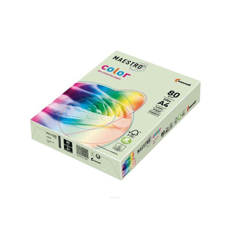 Papier A4 160g jasna zieleń 250 arkuszy Maestro Color pastel