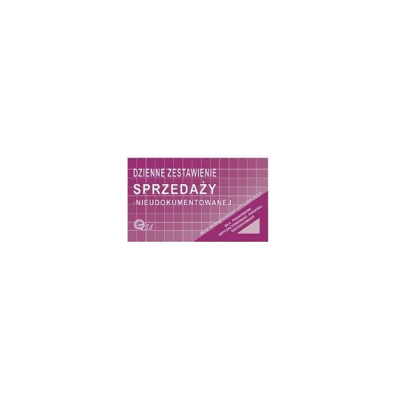 Dzienne zestawienie sprzedaży nieudokumentowanej 1/3 A4 R5-h Michalczyk i Prokop