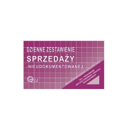 Dzienne zestawienie sprzedaży nieudokumentowanej 1/3 A4 R5-h Michalczyk i Prokop