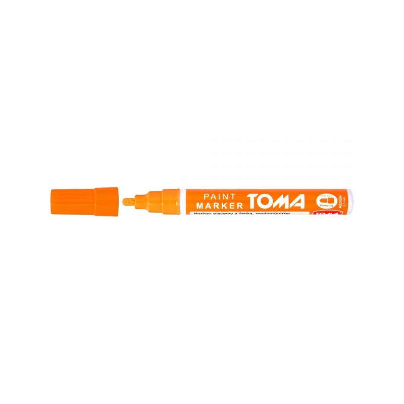 Marker akrylowy pomarańczowy TO-400 Toma, fibrowa końcówka 2-5mm