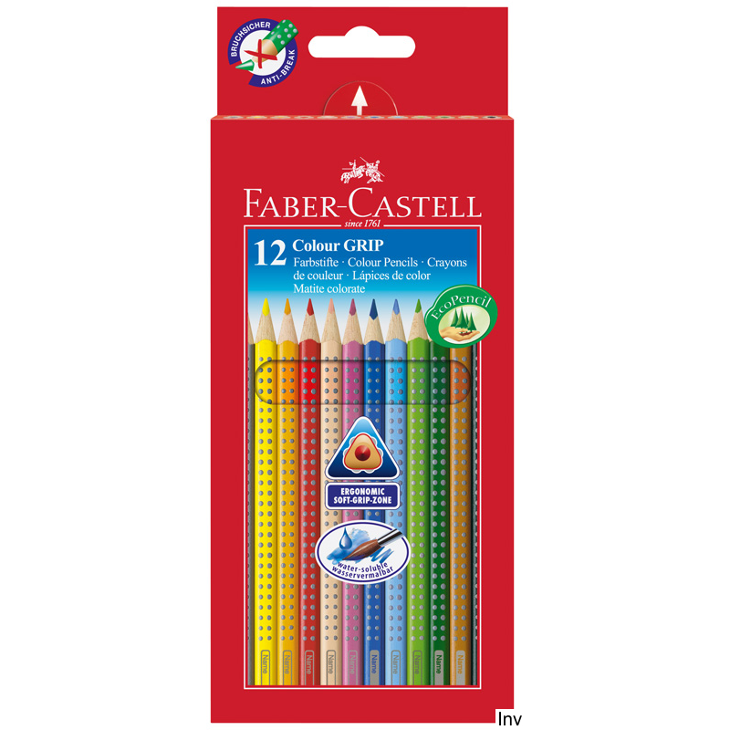 Kredki Faber-Castell GRIP 2001 12 sztuk w opakowaniu kartonowym