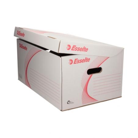 Pudło archiwizacyjne Esselte białe z uchylnym wiekiem, na 5 pudełek boxy 100 lub 6 pudełek boxy 80