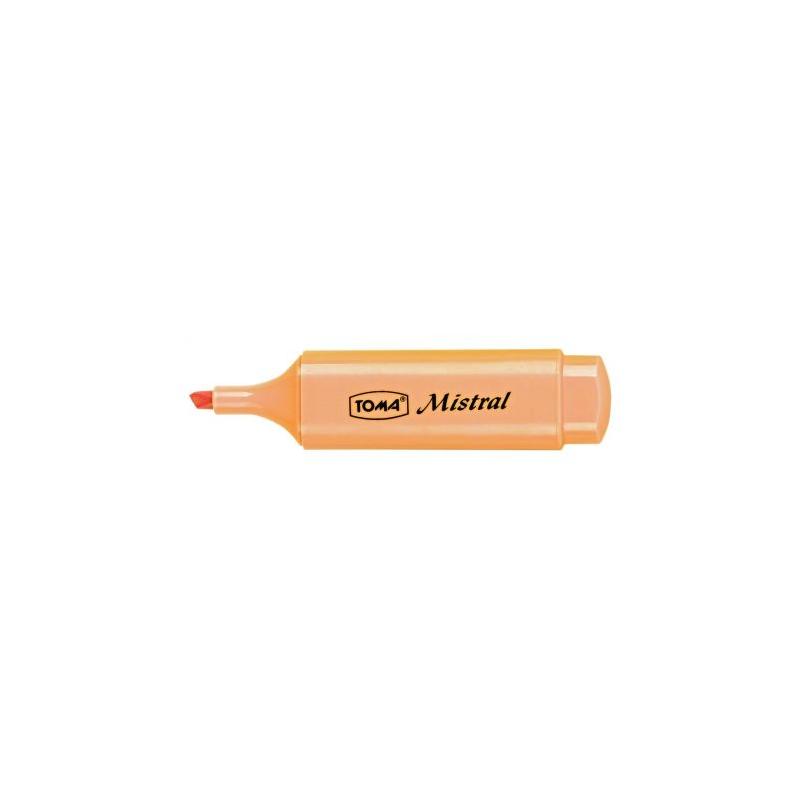 Zakreślacz MISTRAL PASTEL Toma, pomarańczowy TO-334, szeroka końcówka 1-5mm
