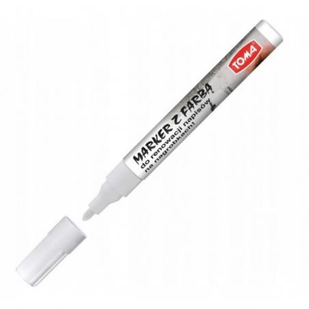 Marker olejowy do nagrobków biały 2,5mm TO-448 Toma