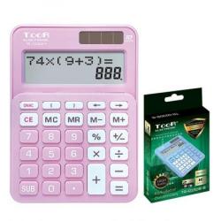 Kalkulator dwuliniowy TOOR TR-1223DB-B 10-pozycyjny różowy 120-1902