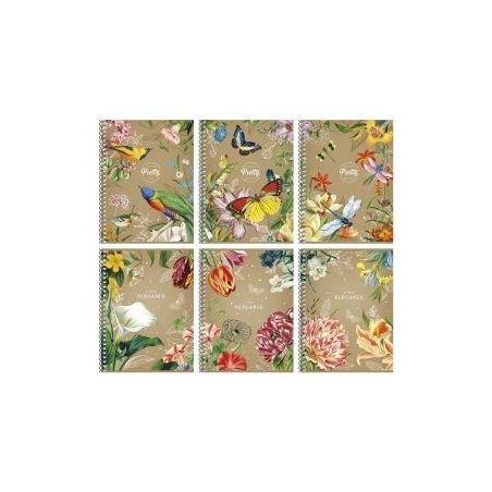 Kołobrulion B6 kratka 120 kartek kremowy papier "Bloom book" Astra