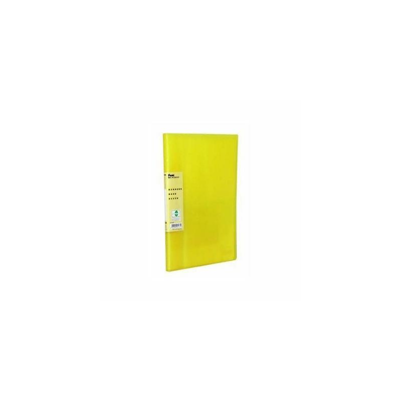 Album ofertowy Pentel VIVID, 30 kieszeni, żółty, matowe koszulki, wykonany z materiałów przetworzonych