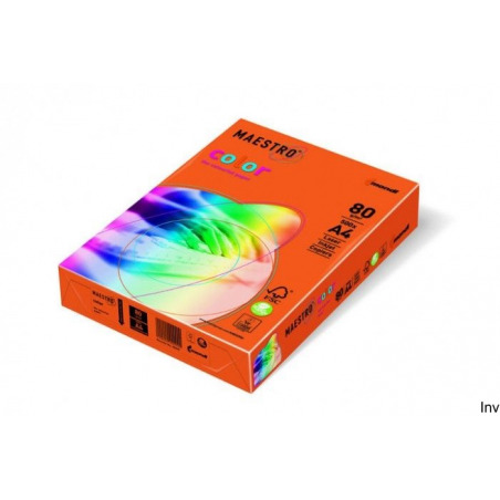 Papier A4 160g pomarańczowy 250 arkuszy Maestro Color Intensive
