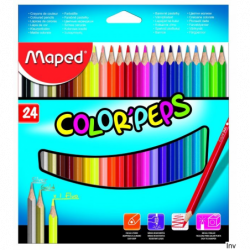 Kredki trójkątne Maped COLORPEPS 24 kolorów w kartonowym etui
